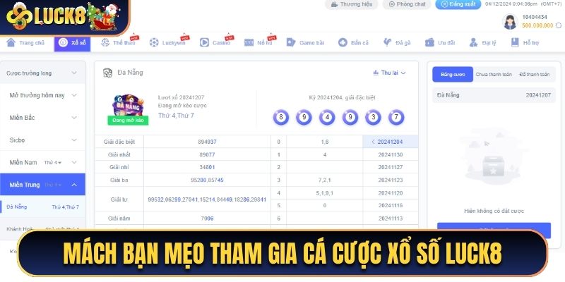 Mách bạn mẹo tham gia cá cược xổ số Luck8 thắng lớn